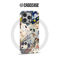 Funda para teléfono con collage vintage de Snoopy