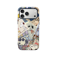 Funda para teléfono con collage vintage de Snoopy