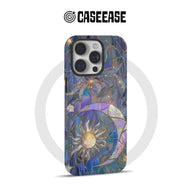 Stained Glass Sun and Moon Phone Case (Flat Printed Design, Not 3D)