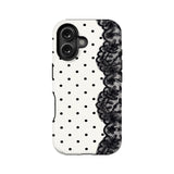Elegant Polka Dot and Lace Phone Case
