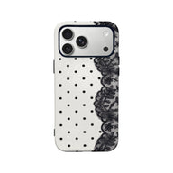 Elegant Polka Dot and Lace Phone Case