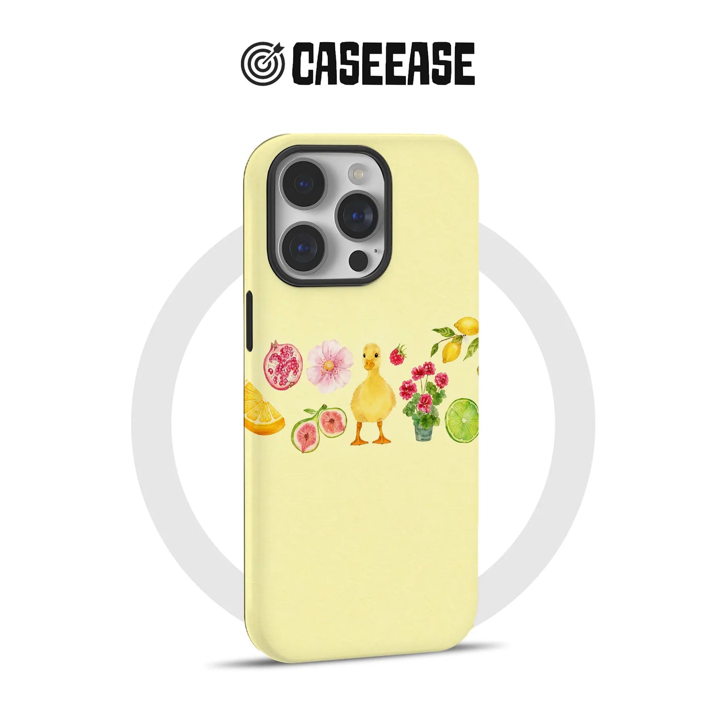 Whimsical Fruit and Duck Phone Case
