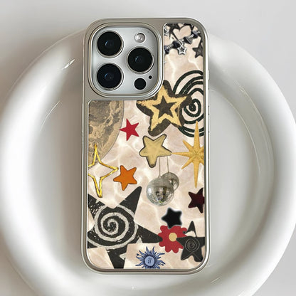 Holographic Chrome Starry Phone Case - Cosmic Adventure Design
