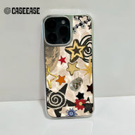Holographic Chrome Starry Phone Case - Cosmic Adventure Design