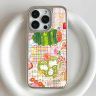 Holographic Chrome Caterpillar Phone Case - Colorful Design & Playful Art