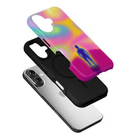 Funda para teléfono con silueta psicodélica