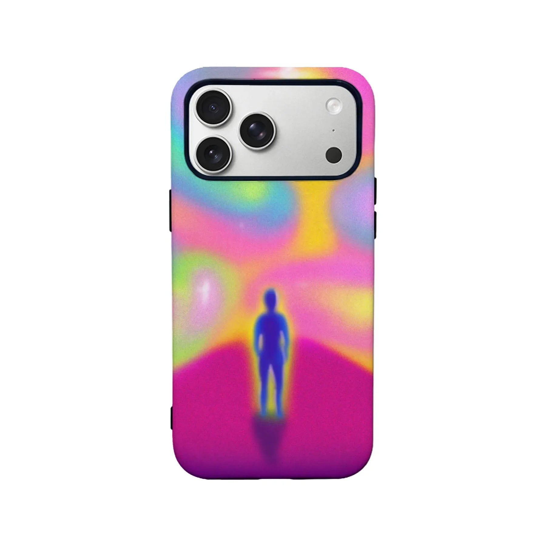 Funda para teléfono con silueta psicodélica