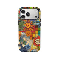 Sun, Stars, and Whimsical creatures Phone Case - Vibrant Design