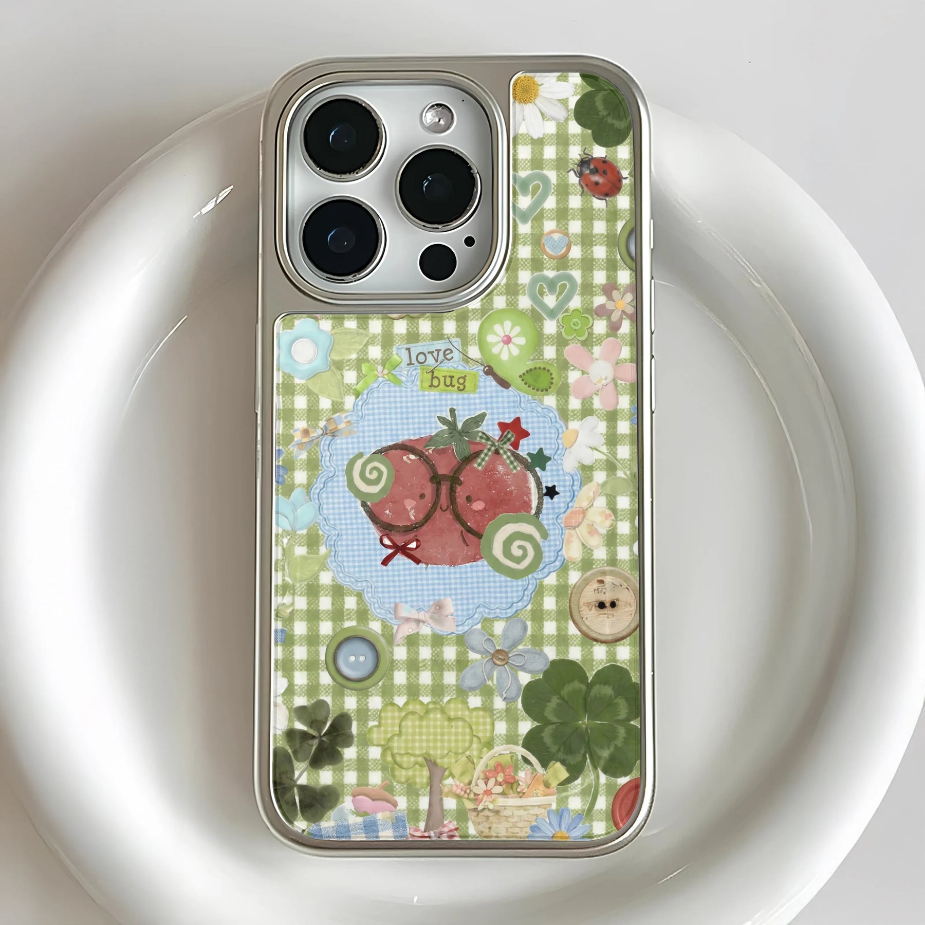 Funda para teléfono con diseño de Love Bug: diseño caprichoso y colores pastel