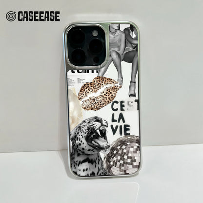 Holographic Chrome Phone Case - Wild Style Collage Design