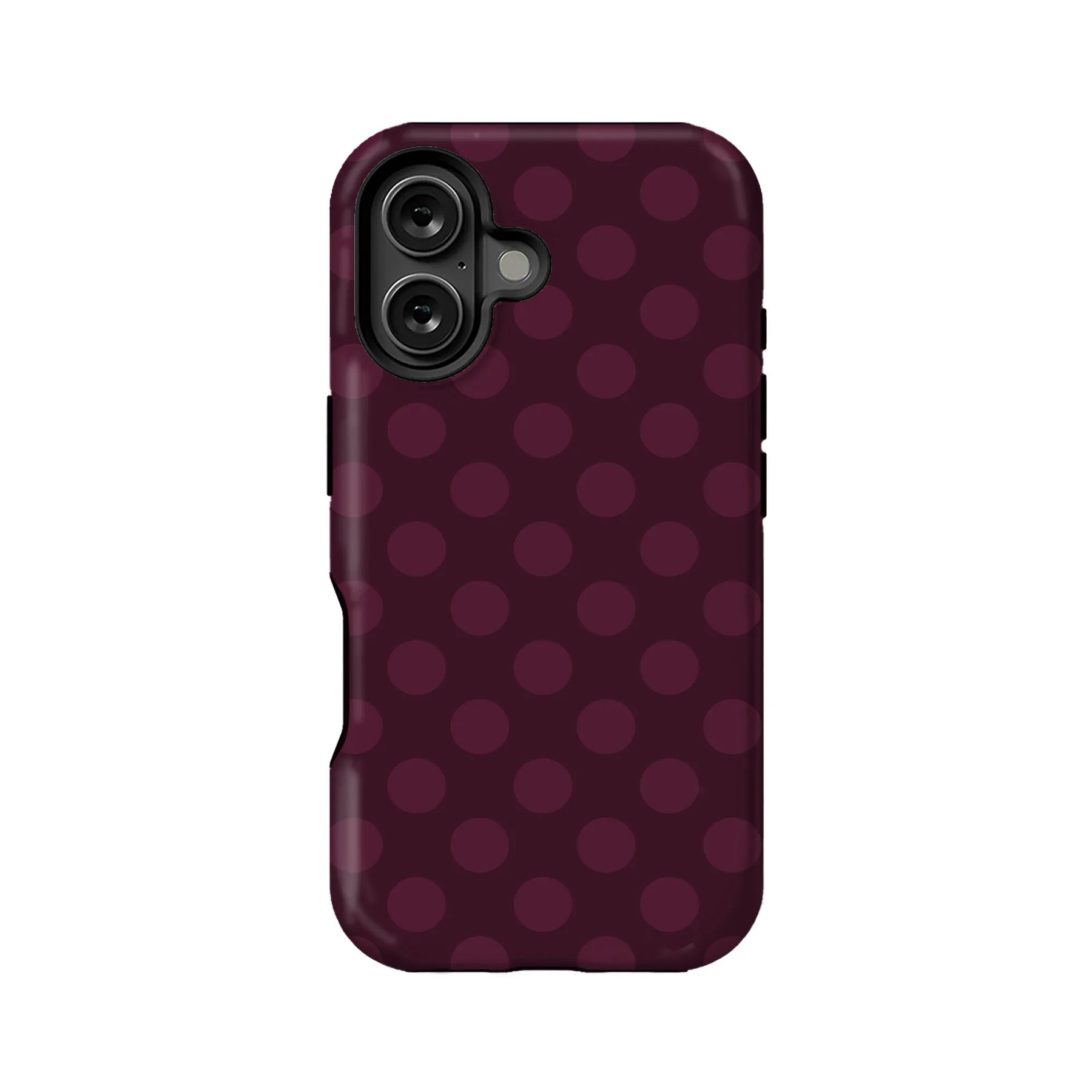 Stylish Burgundy Polka Dot Phone Case