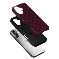Stylish Burgundy Polka Dot Phone Case
