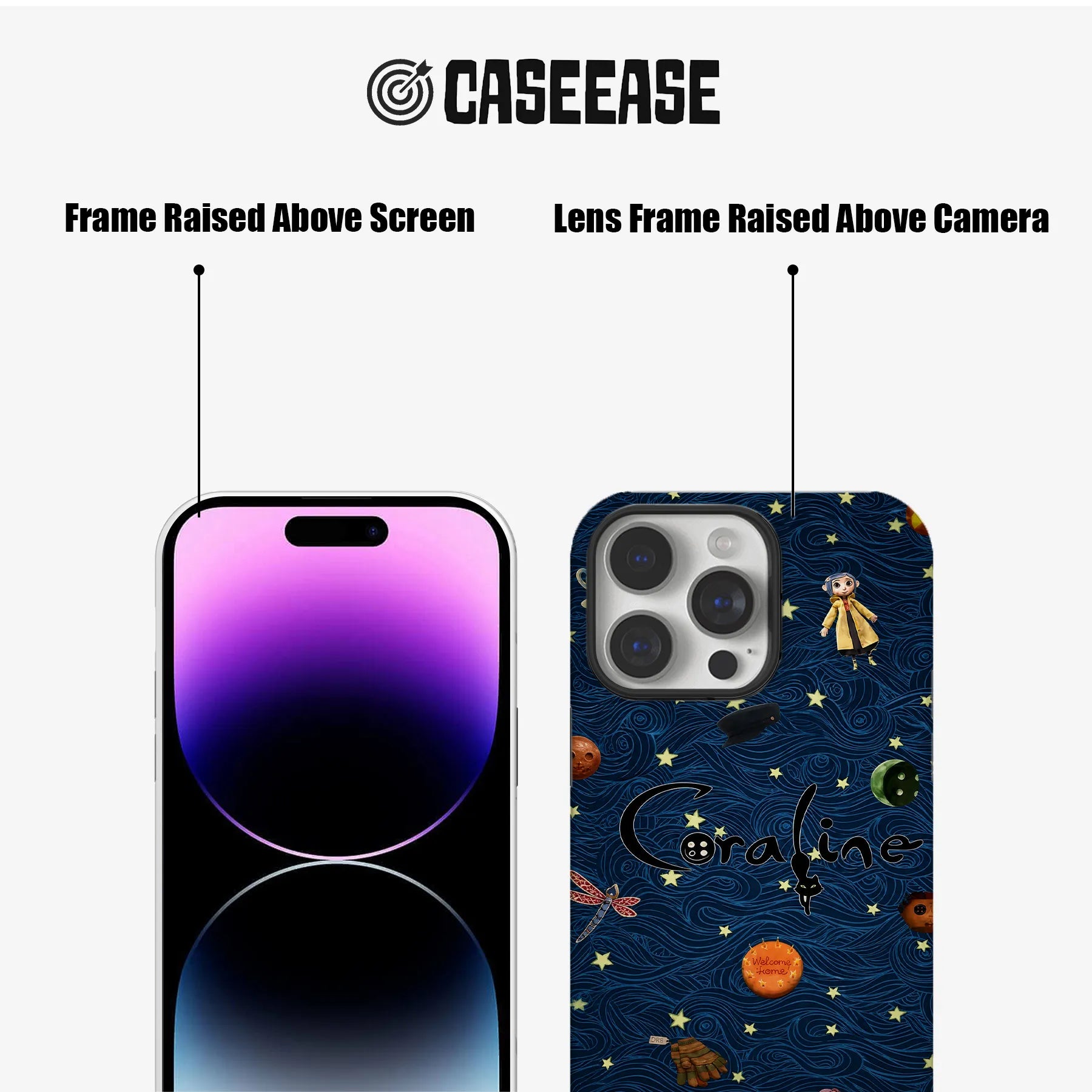 Coraline Themed Phone Case