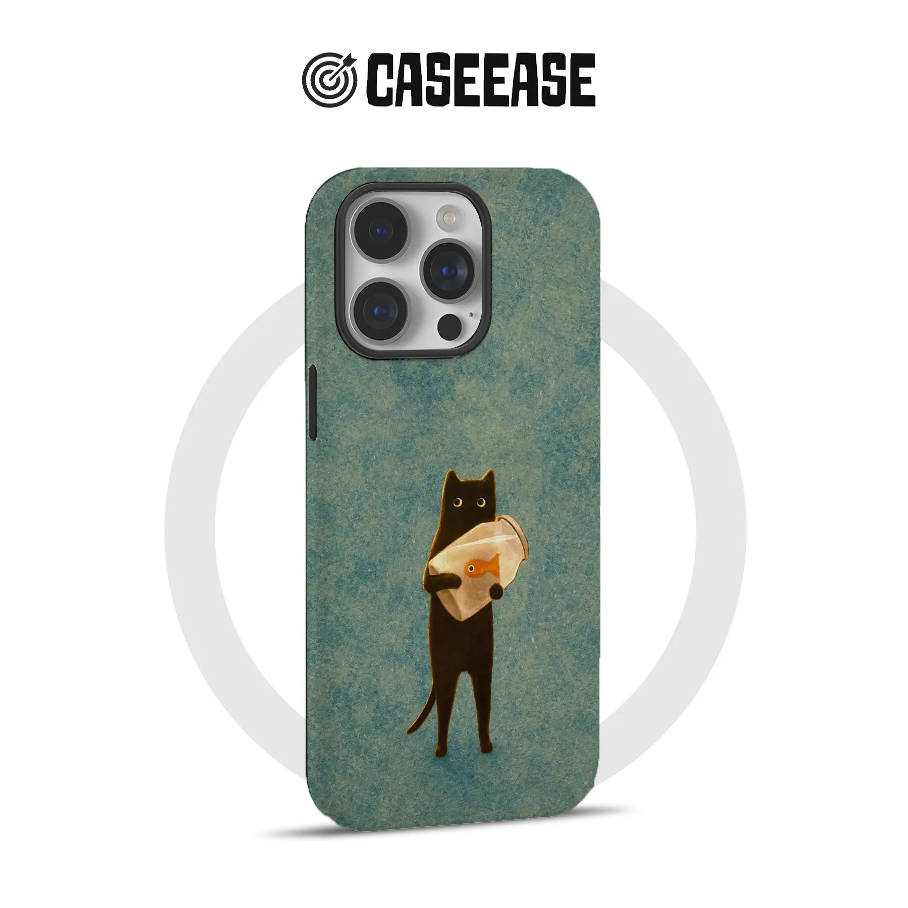 Whimsical Black Cat Phone Case