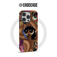Brown cartoon character phone case shown from rear for CASEEASE storefront