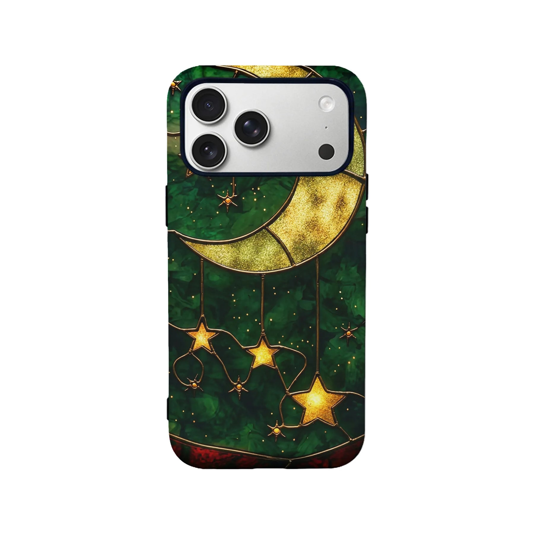 Starlit Moon Phone Case - Celestial Design for Protection (Flat Printed Design, Not 3D)