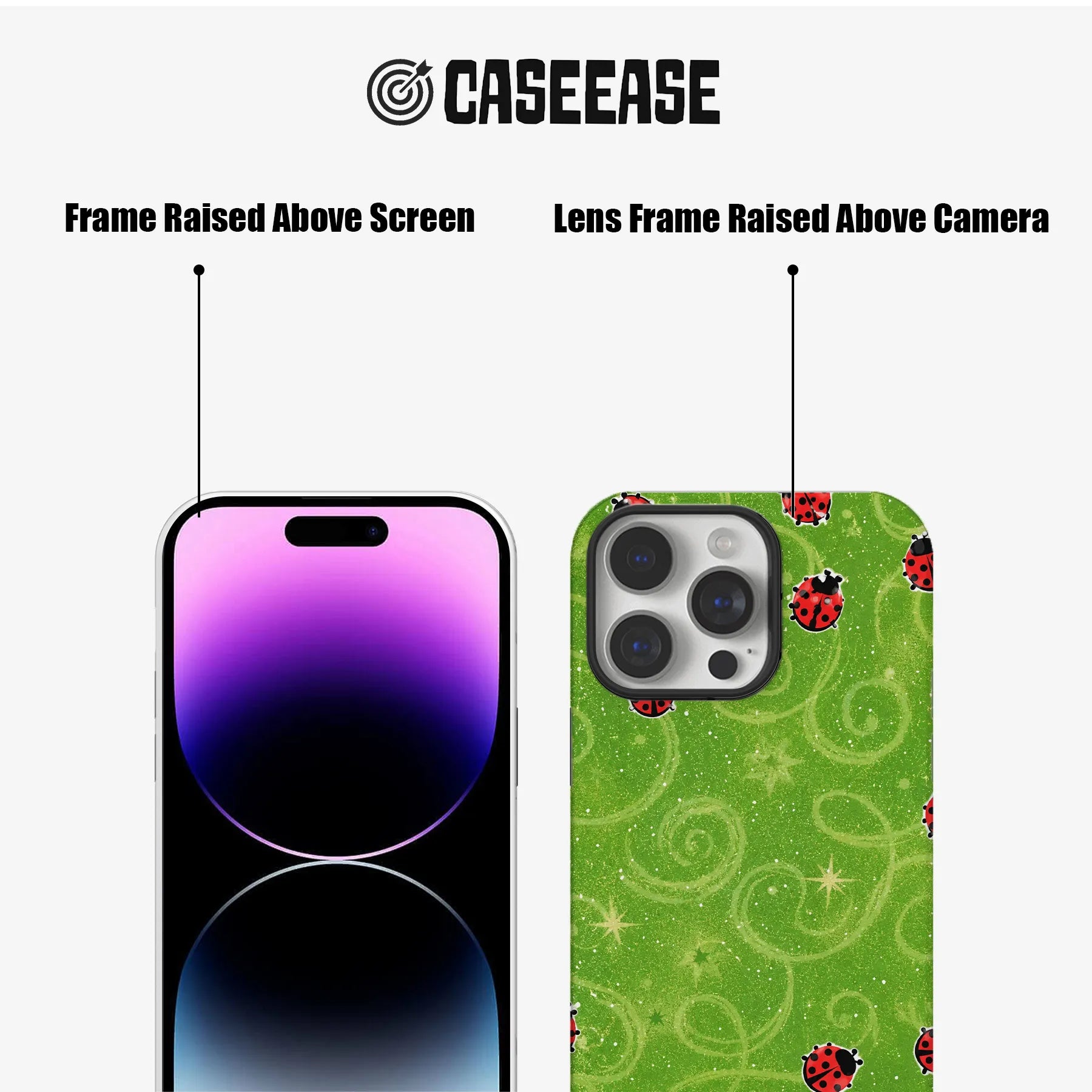 Ladybug Design Green Phone Case