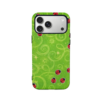 Ladybug Design Green Phone Case
