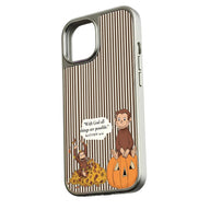 Funda holográfica cromada con diseño de mono curioso - Edición de otoño