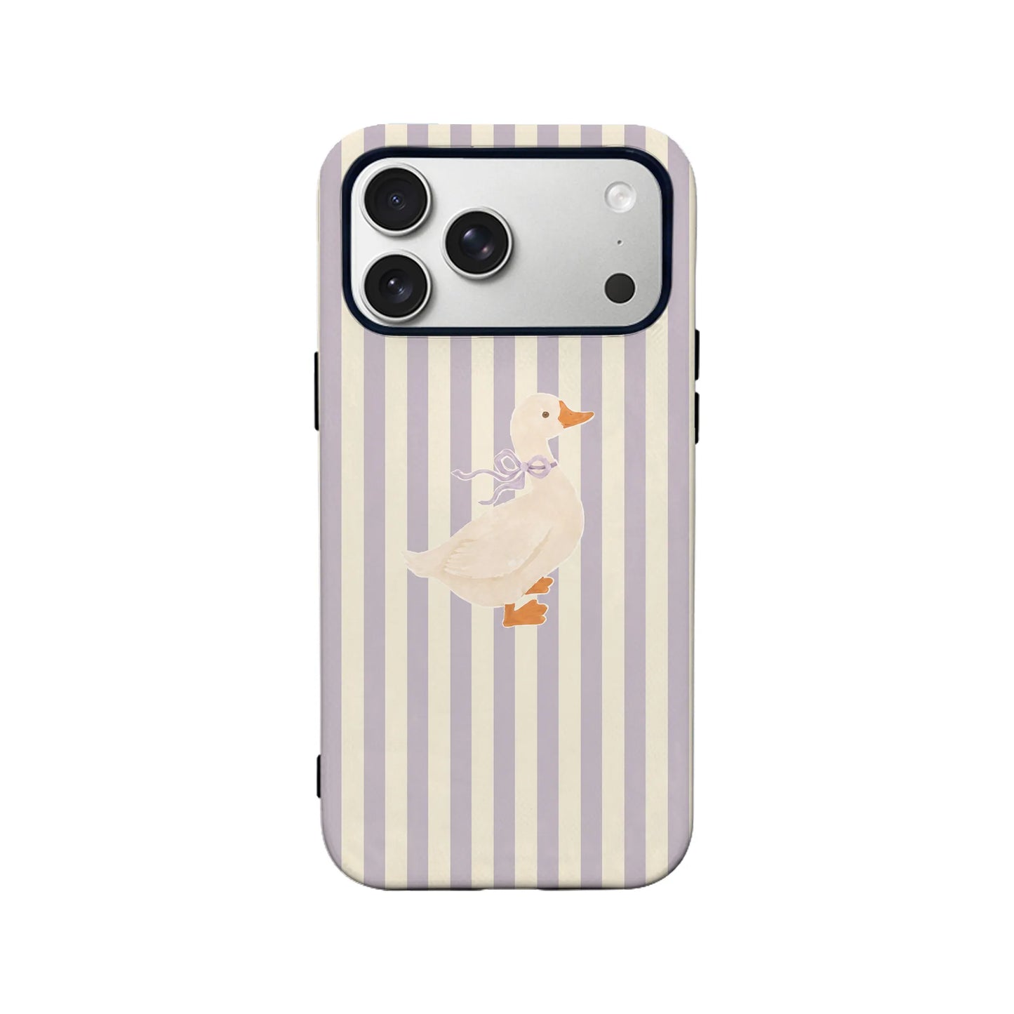 Charming Duck Striped Phone Case