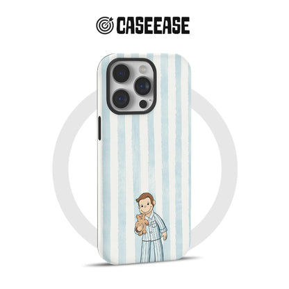 Cute Cartoon Boy Phone Case with Teddy Bear