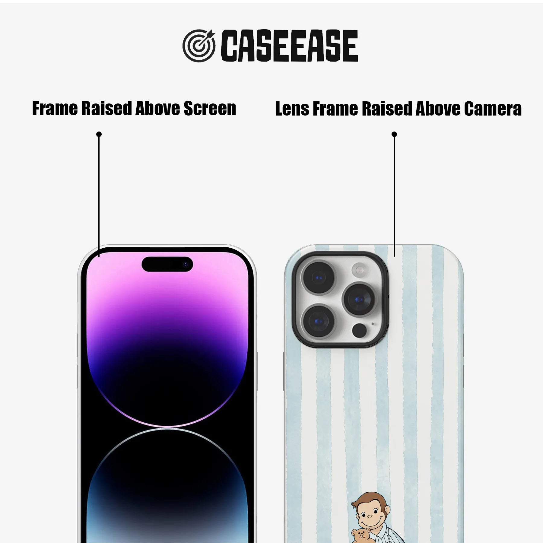 Cute Cartoon Boy Phone Case with Teddy Bear
