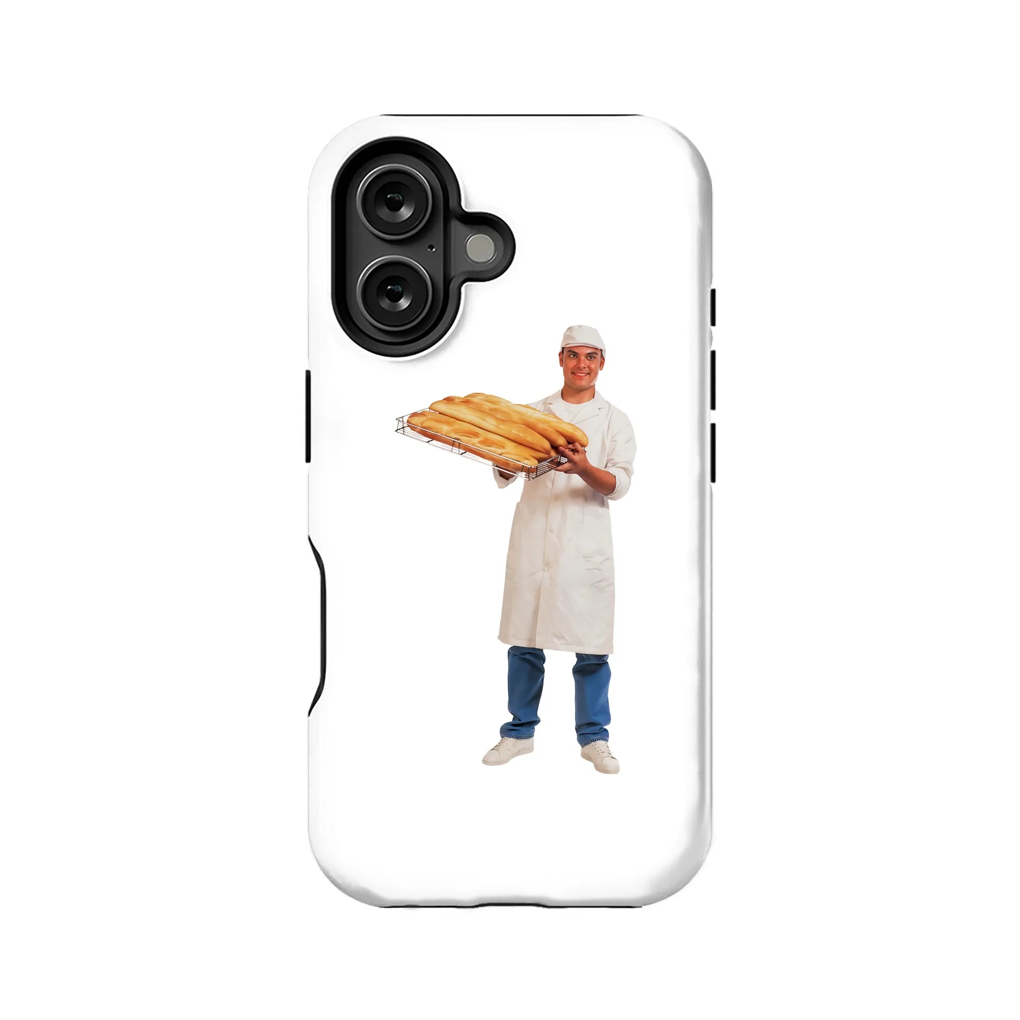 Baker with Fresh Baguettes iPhone Case