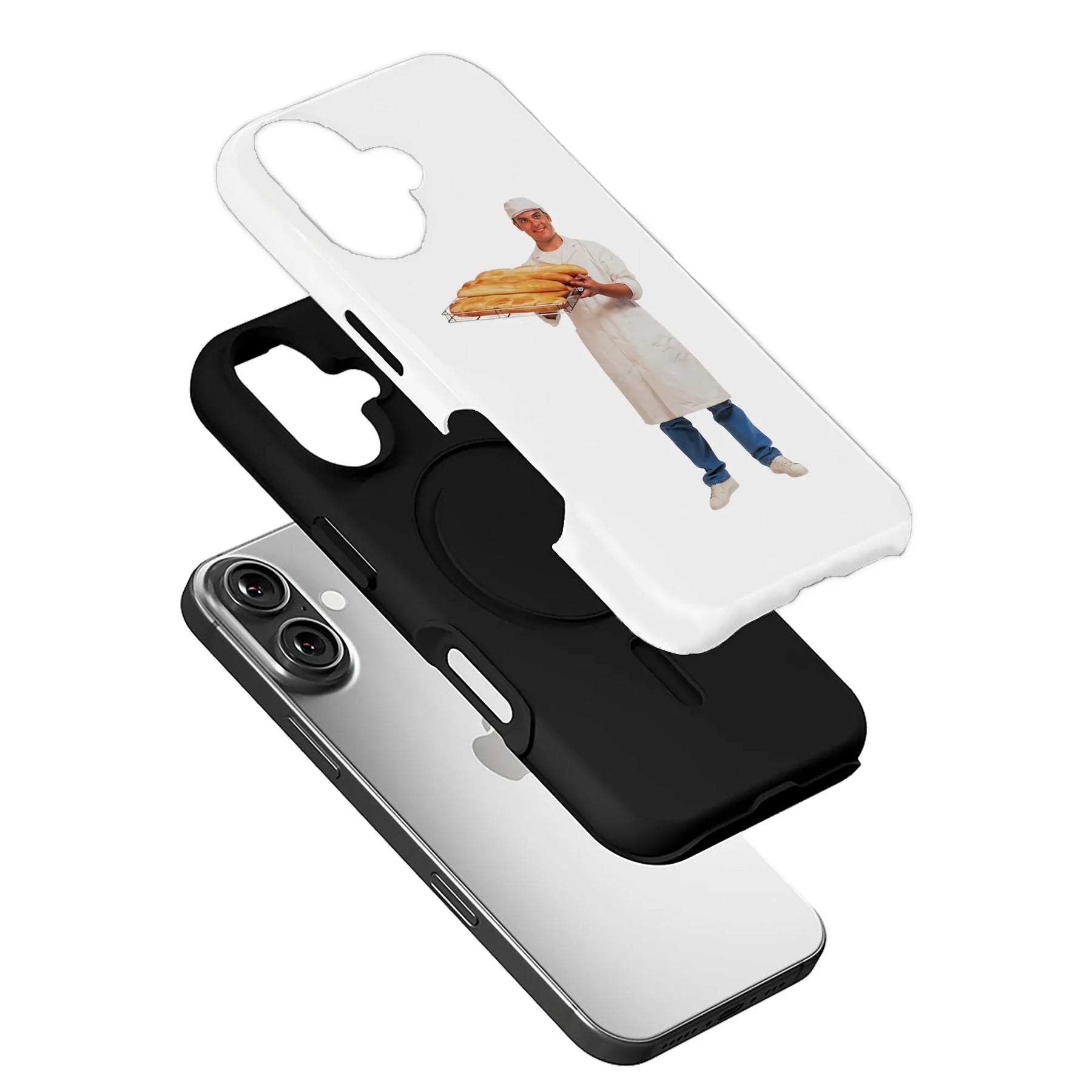 Baker with Fresh Baguettes iPhone Case