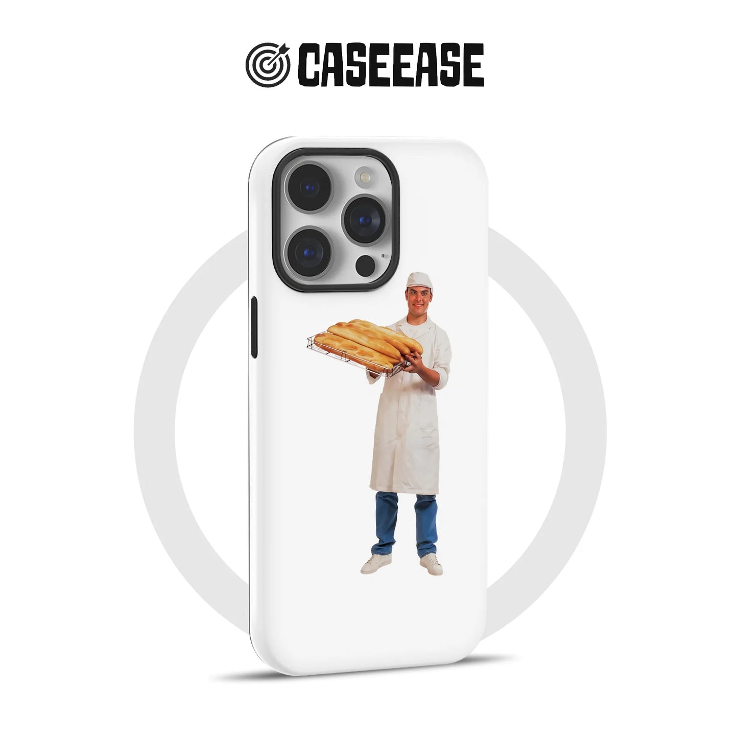 Baker with Fresh Baguettes iPhone Case