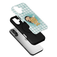 Cute Girl with Teddy Bear Phone Case