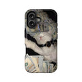 Luxury Cat Phone Case 2025 – Opulent White Cat with Cash and Watch