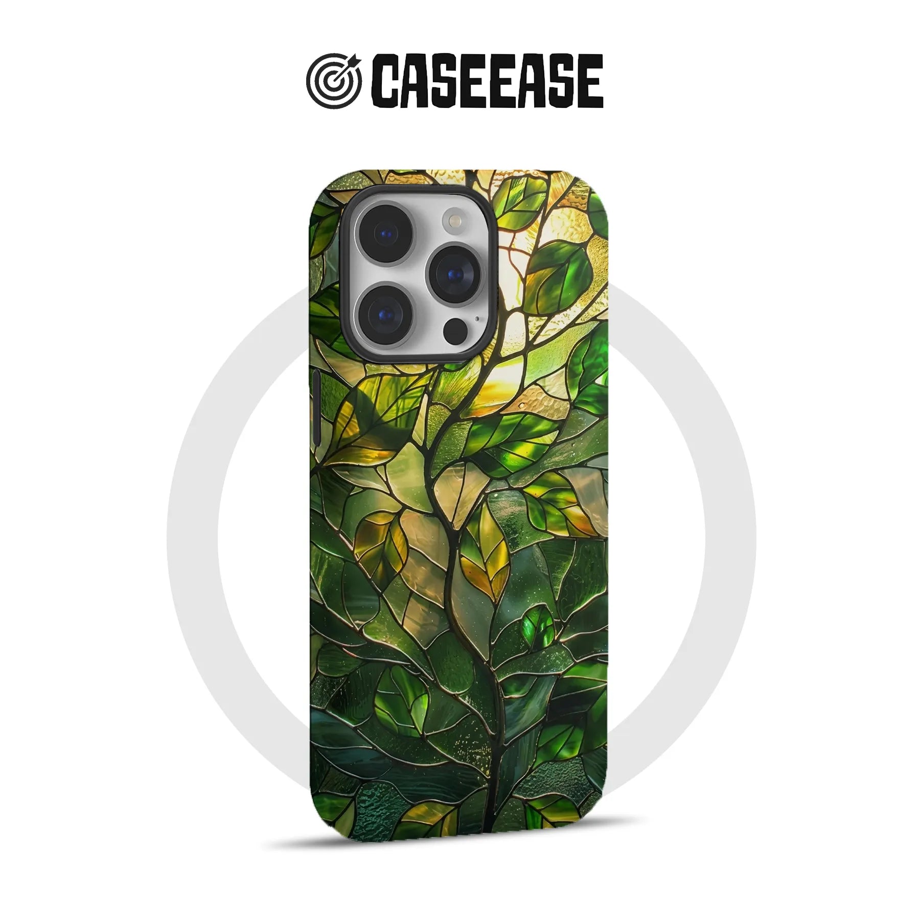 Stained Glass Leaf Phone Case