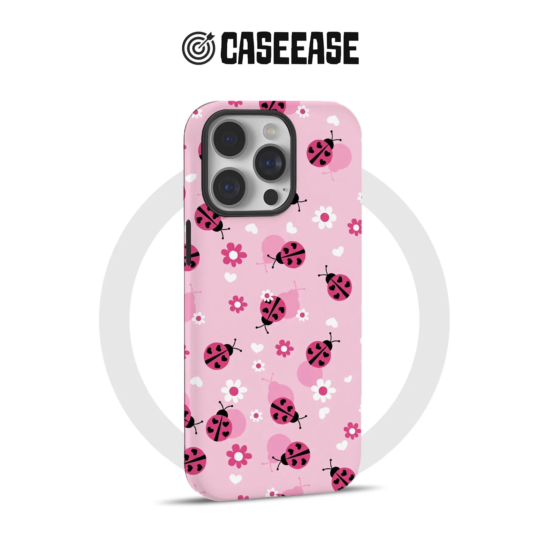 Cute Ladybug and Flower Phone Case