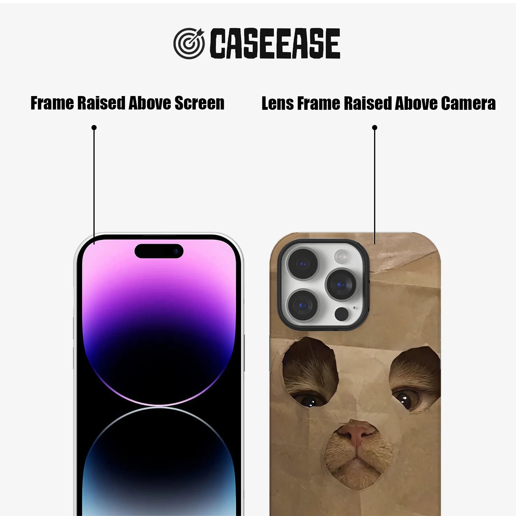 Paper Bag Cat Cute Animal IPhone Phone Case - Premium Protective Phone Case - View 5