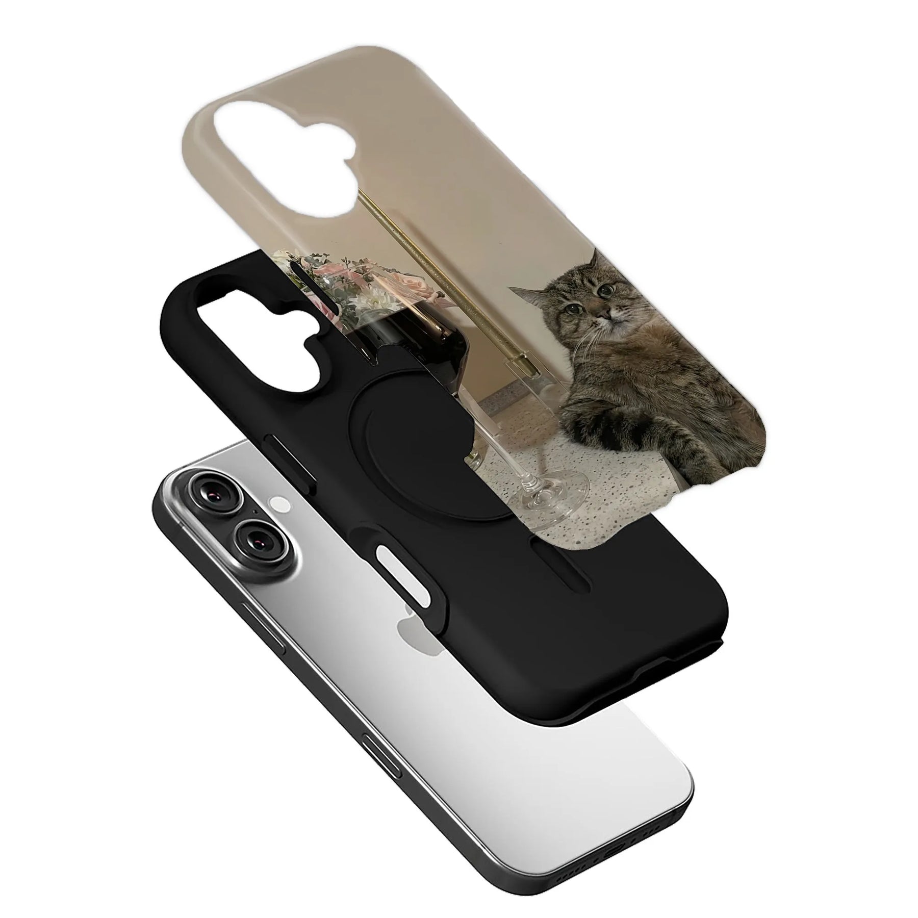 Blue Cat Cute Animal IPhone Phone Case - Premium Protective Phone Case - View 3