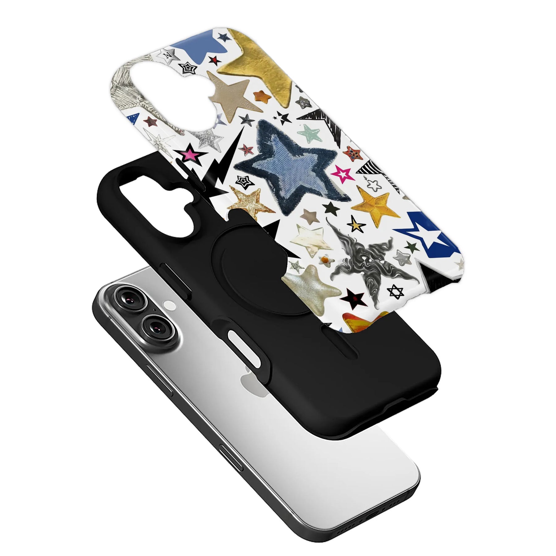 Variegated Stars Minimalist IPhone Phone Case - Premium Protective Phone Case - View 3