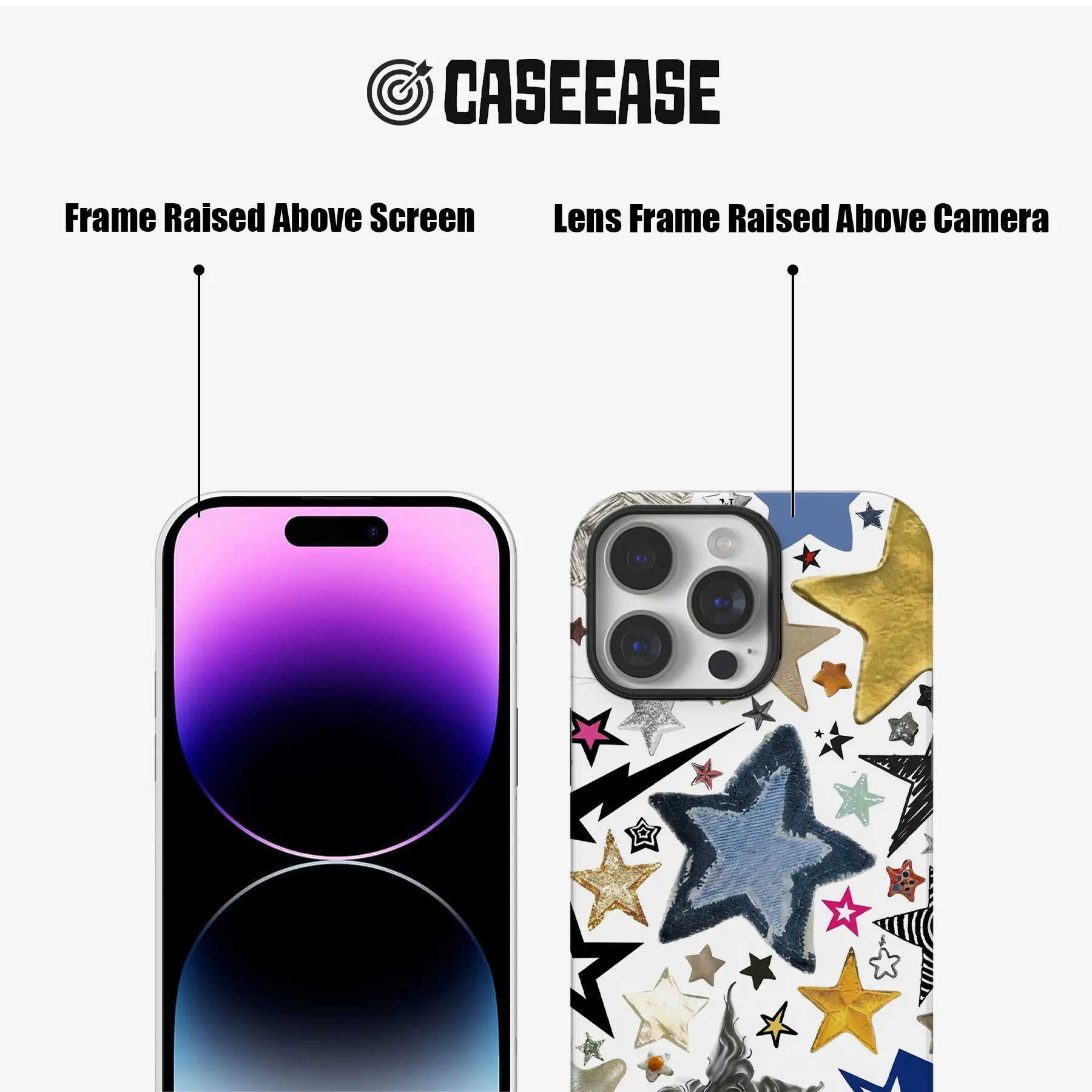 Variegated Stars Minimalist IPhone Phone Case - Premium Protective Phone Case - View 5