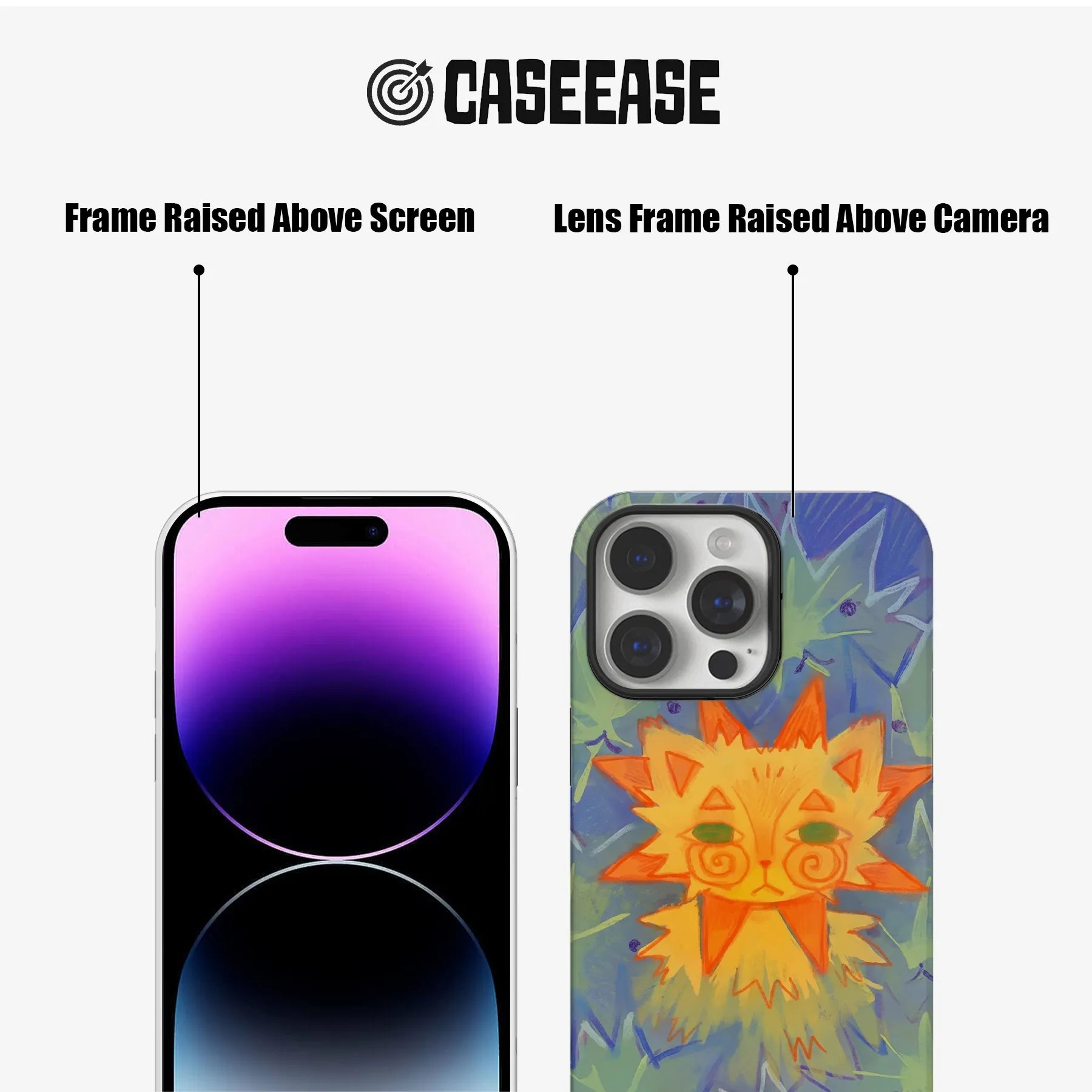 Sun Cat Minimalist IPhone Phone Case - Premium Protective Phone Case - View 5
