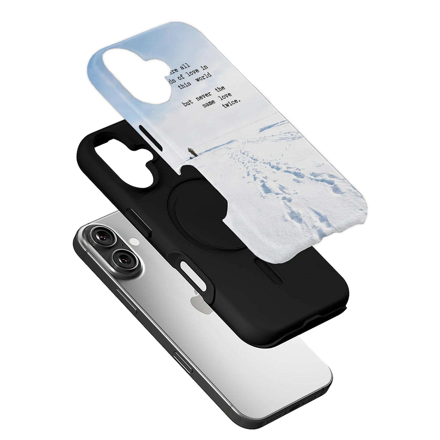 Snowy Text Text Art IPhone Phone Case - Premium Protective Phone Case - View 3