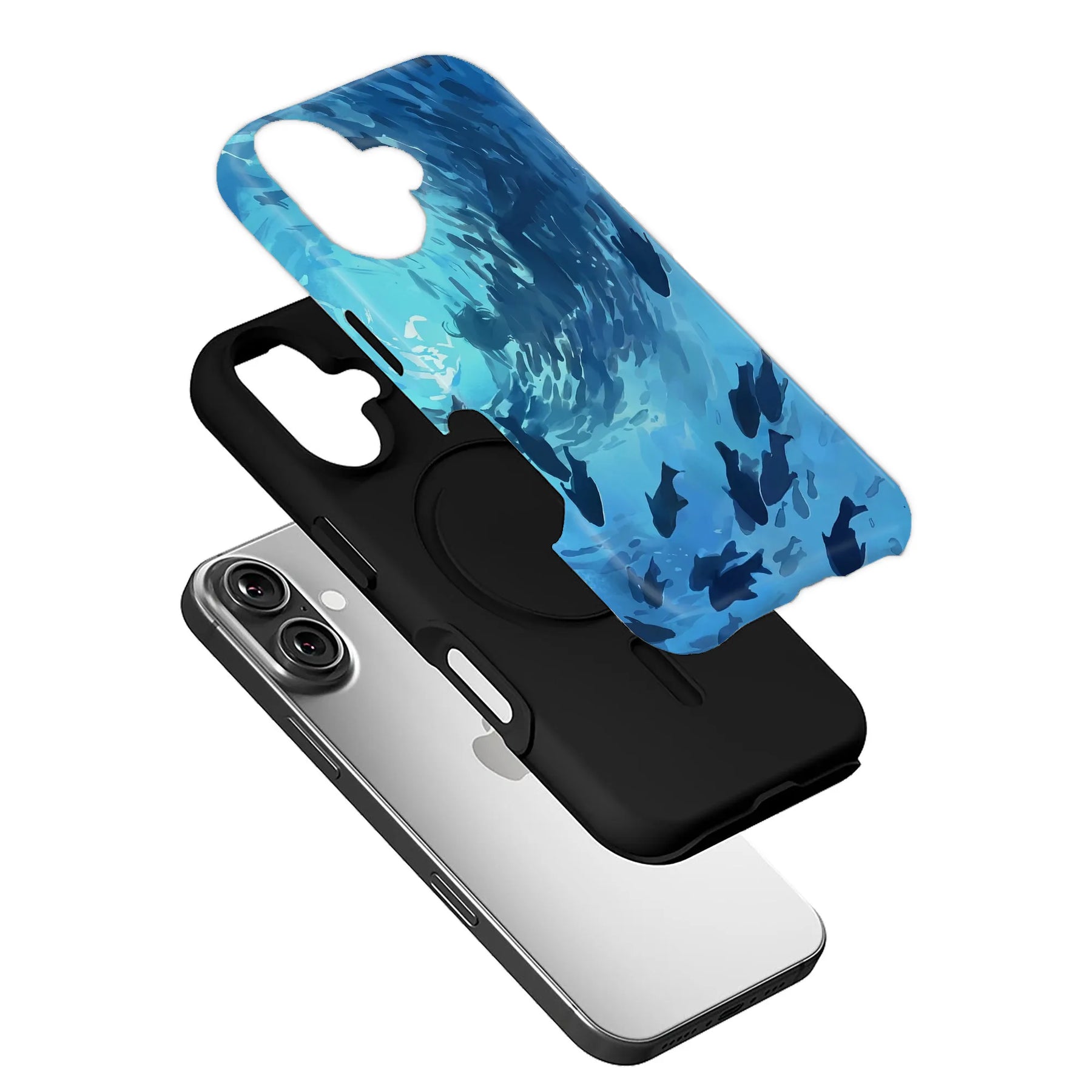 Bottom Fish School Minimalist IPhone Phone Case - Premium Protective Phone Case - View 3