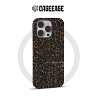 Leopard Print Phone Case with Inspirational Quote