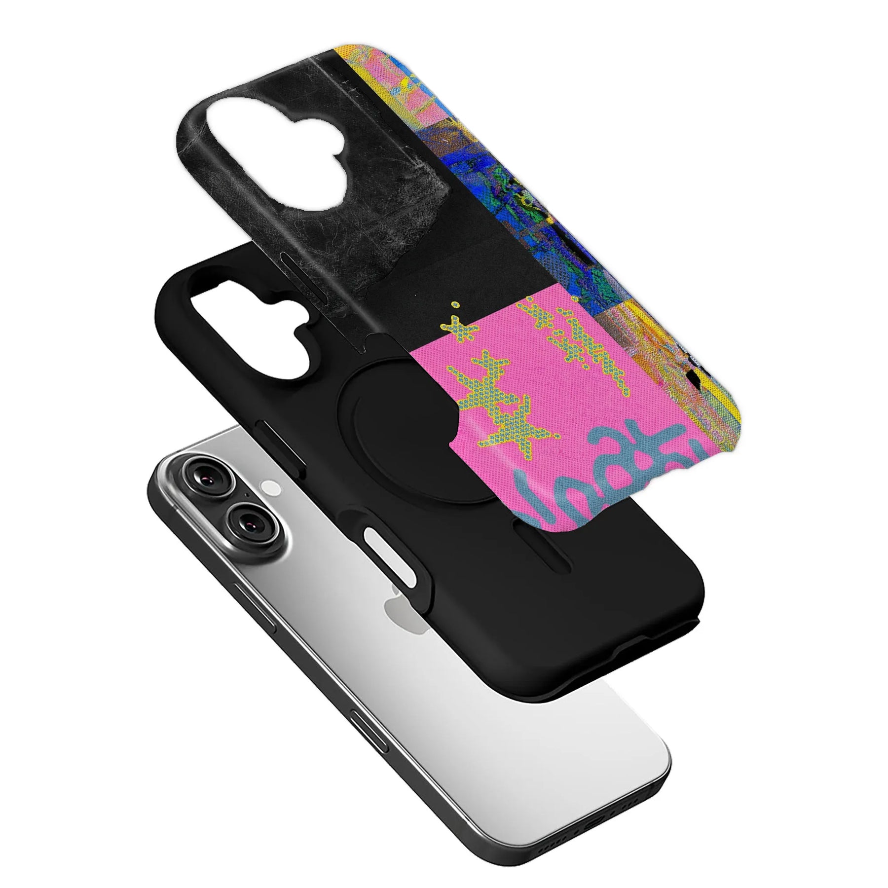 Collage Minimalist IPhone Phone Case - Premium Protective Phone Case - View 3