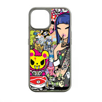 Holographic Chrome Phone Case - Colorful Urban Graphic Design