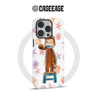 Curious Monkey Phone Case with Beach Shells