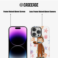 Curious Monkey Phone Case with Beach Shells