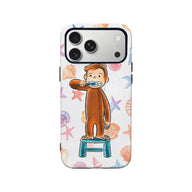 Curious Monkey Phone Case with Beach Shells