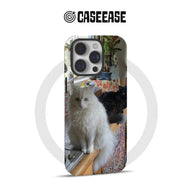 CASEEASE phone case with white and black cats print, rear product view