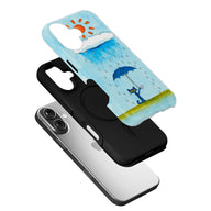 Cartoon Cat Umbrella Phone Case