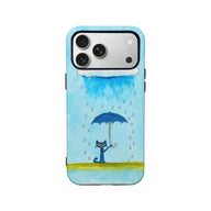 Cartoon Cat Umbrella Phone Case
