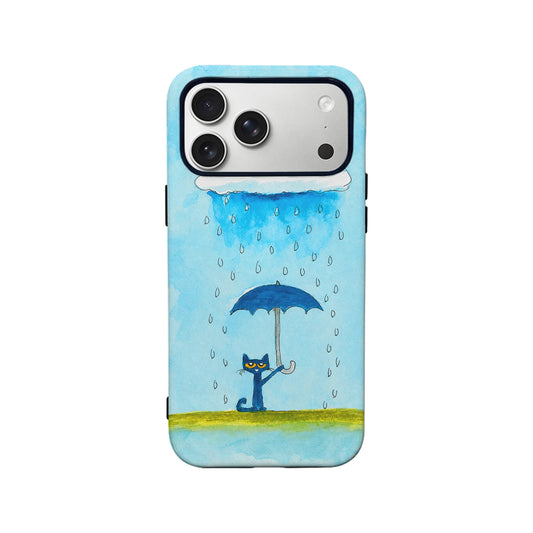 Cartoon Cat Umbrella Phone Case